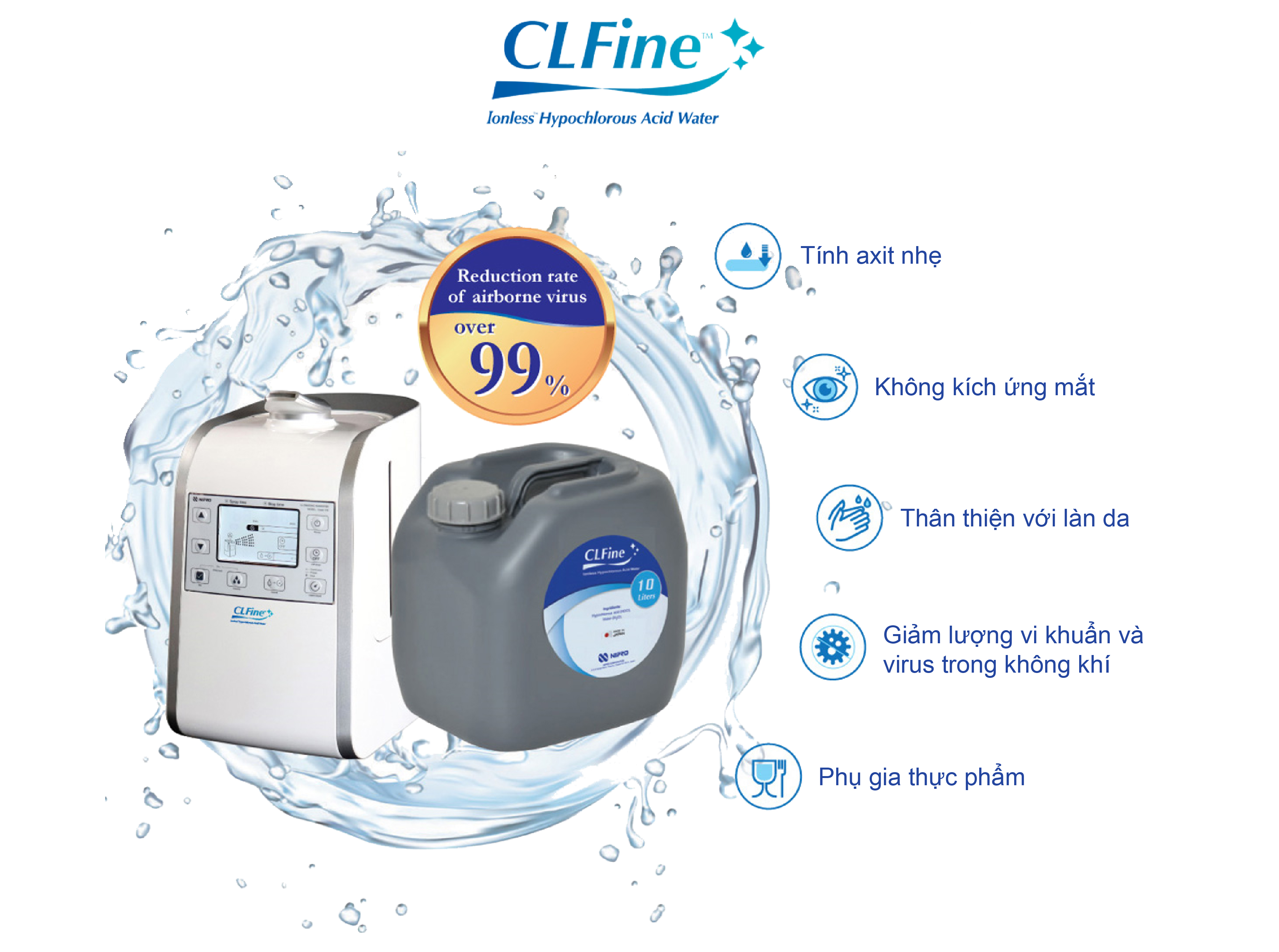 CLFine™ - Nước Khử Ion Axit Hypocloro