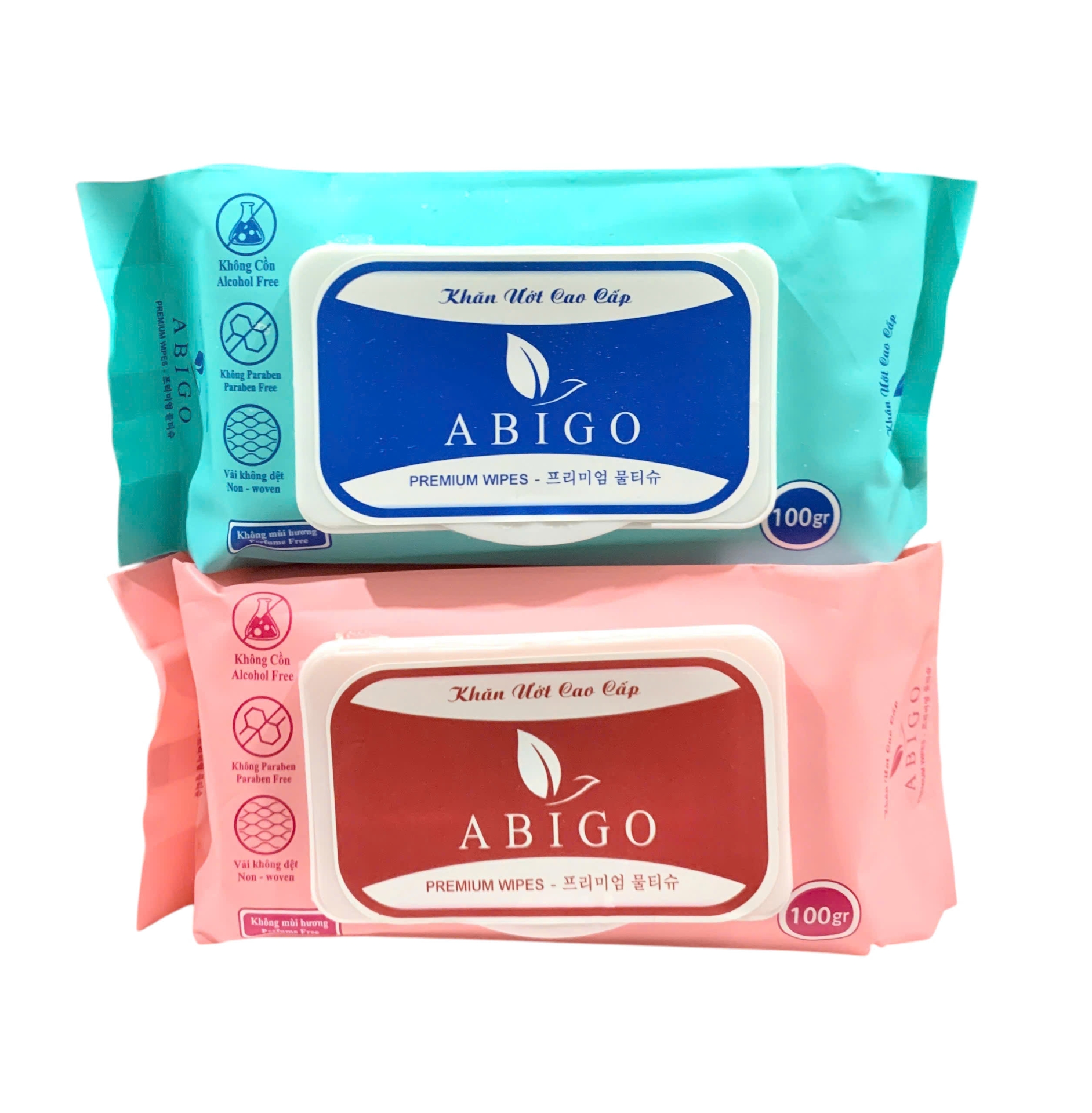 Khăn ướt không mùi siêu mịn ABIGO ( 100GR )
