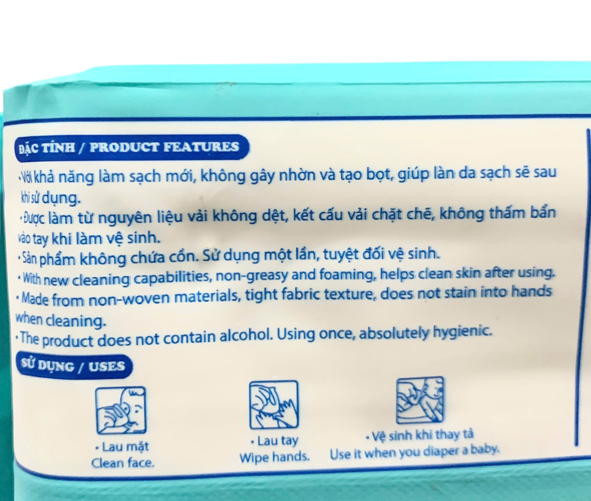 Khăn ướt không mùi siêu mịn ABIGO ( 100GR )