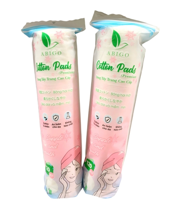 Bông tẩy trang Cotton Abigo - 120 miếng (Bịch)